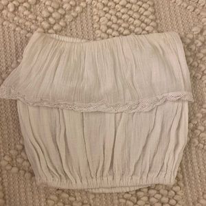 White bubble tube top